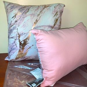 Rose Gold & Baby Pink Decorative Pillows 🩰✨💖
